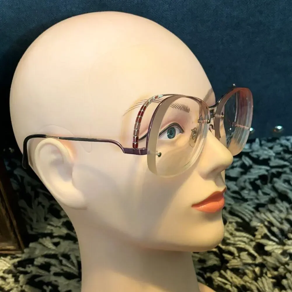VTG TURA Half Rim Glasses Frames 70s 80s Made in Japan